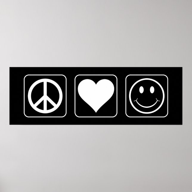Poster Paix Amour Bonheur (Devant)