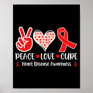 Poster Paix. Amour. Guérison - Mois de sensibilisation au