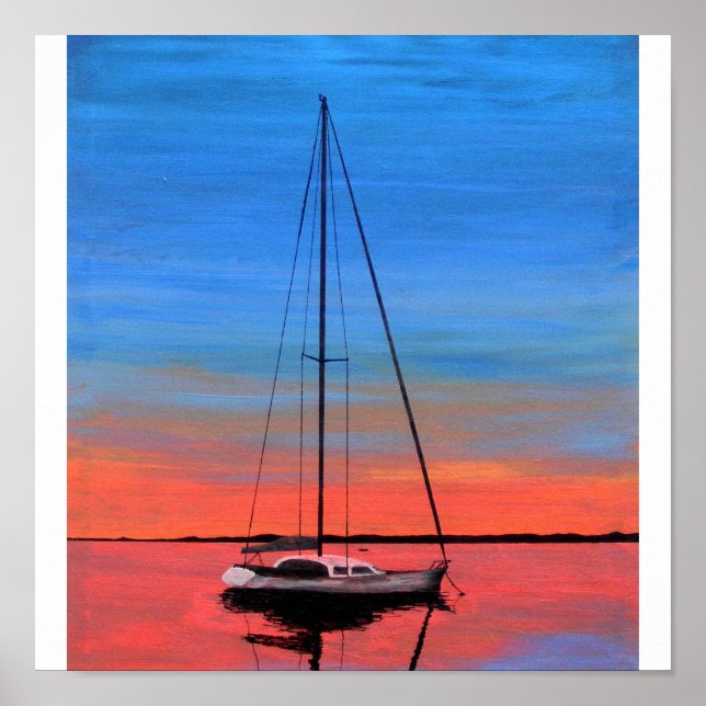 Poster Paix au coucher du soleil (Devant)