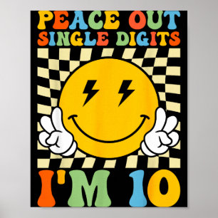 Poster Paix Chiffres Simples Je Suis 10 Visage Souriant F