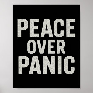 Poster Paix contre panique. stoïque, Vintage, Motivationn