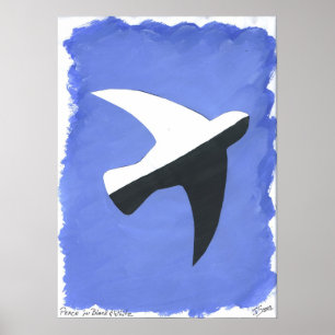 Poster Paix en noir et blanc