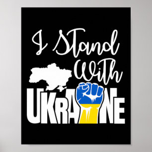 Poster Paix en Ukraine Je suis avec l'Ukraine
