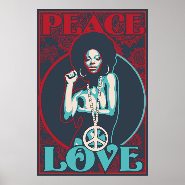Poster Paix et amour (Devant)