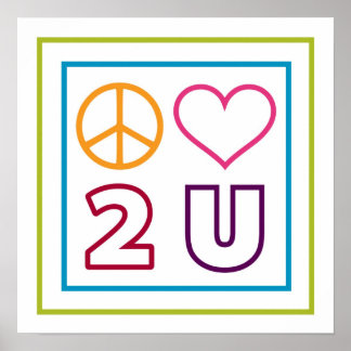 Poster Paix L'Amour Pour Vous