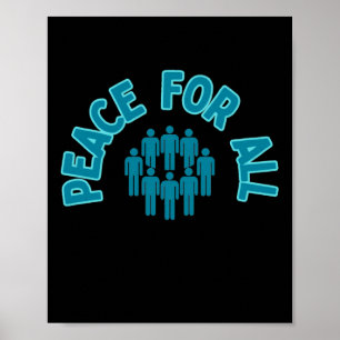 Poster Paix pour tous Sticker Sticker Paix un monde