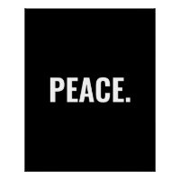 Paix texte noir et blanc minimaliste anti-guerre
