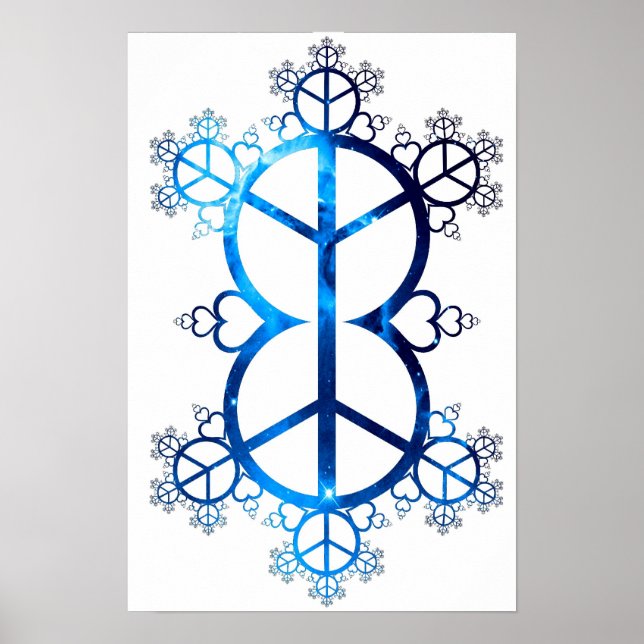 Poster Paix universelle et amour fractal (Devant)
