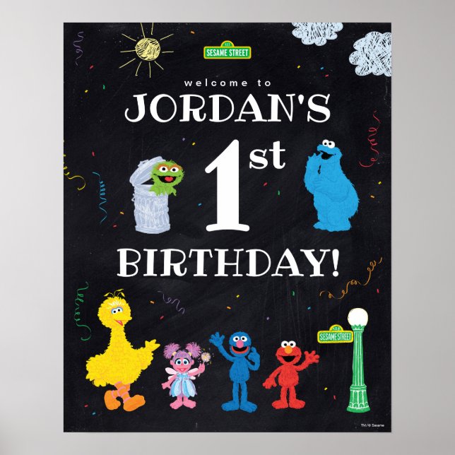 Poster Pal de rue Sésame | Accueil du 1er anniversaire (Devant)