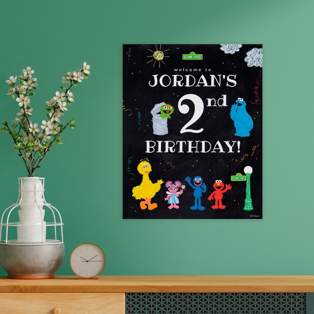 Poster Pal de rue Sésame | Accueil du 2e anniversaire (Créateur téléchargé)