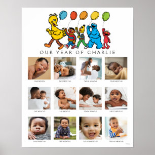 Poster Pal de rue Sésame   Première année du bébé