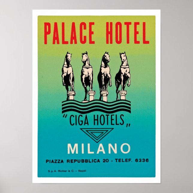 Poster Palace Hotel Milano (Devant)