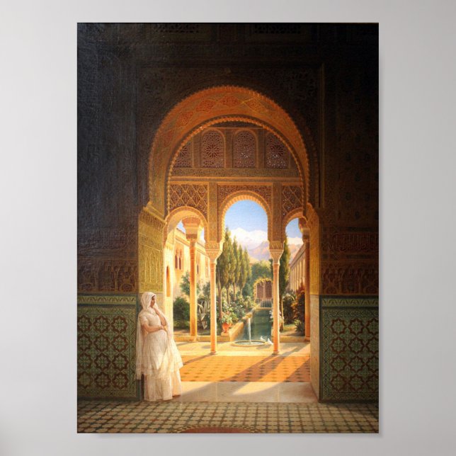 Poster Palacio del Generalife et Patio de la Acequia (Devant)