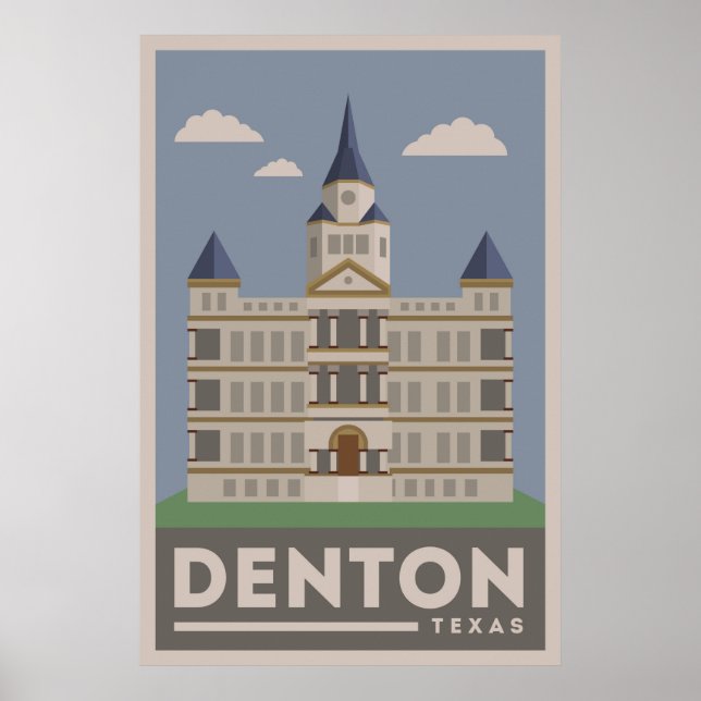 Poster Palais de justice de Denton Texas (Devant)