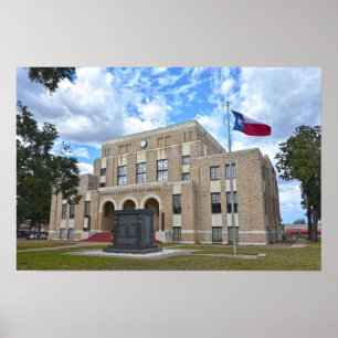 Poster Palais de justice du comté d'Upshur, Gilmer, Texas