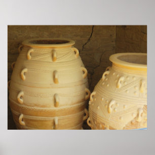 Poster Palais de pithoi de Knossos - le stockage cogne