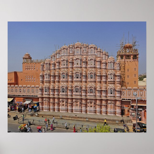 Poster Palais des Vents (Hawa Mahal), Jaipur, Inde, (Devant)