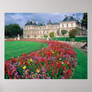 Poster Palais du Luxembourg à Paris, France.