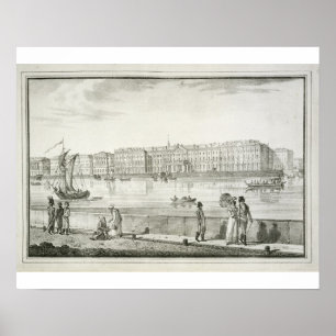 Poster Palais impérial d'hiver, Saint-Pétersbourg (litho)