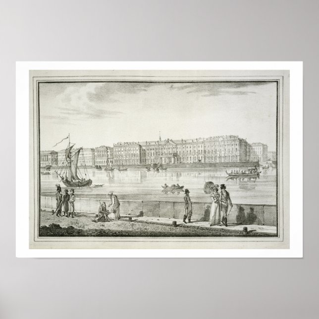 Poster Palais impérial d'hiver, Saint-Pétersbourg (litho) (Devant)