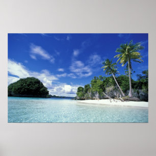Poster Palaos, îles Rock, île Honeymoon, Monde