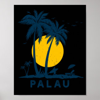 Poster Palau voyage de vacances pacifique vacances à Pala