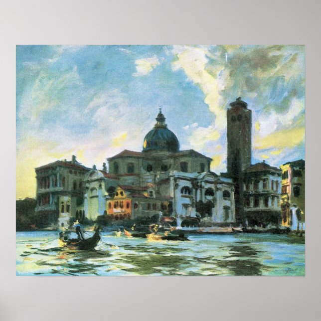 Poster Palazzo Labia, Venise par John Singer Sargent (Devant)