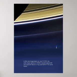 Poster Pale Blue Dot - Cassini ⛔ qualité HQ
