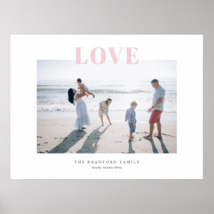 Poster Pale Pink Big Love Memory Event Famille Photo