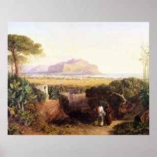 Poster Palerme, Sicile, 1847 (huile sur la toile)