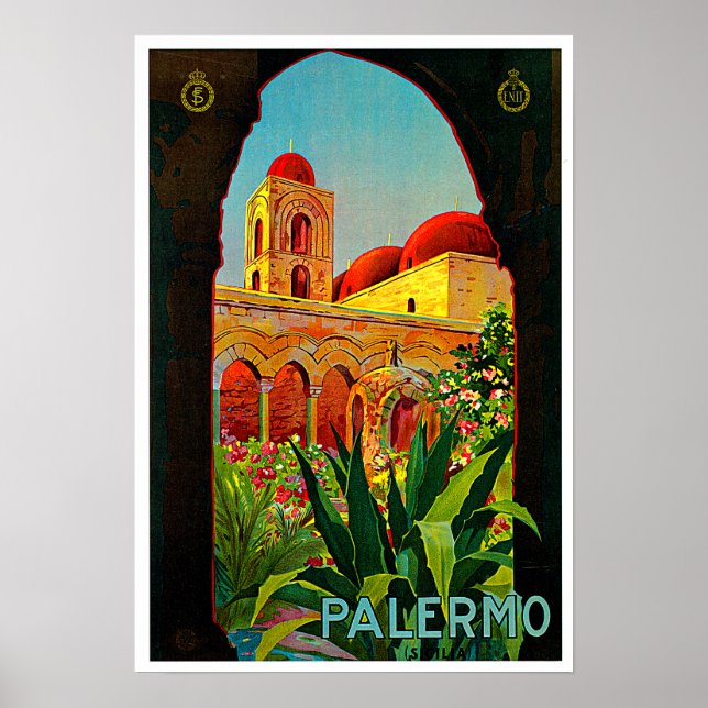 Poster Palerme Sicile Italie Travel Art (Devant)