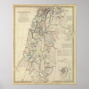 Poster Palestine, districts adjacents