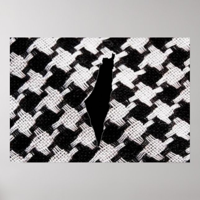Poster Palestine Scarf avec carte (Devant)