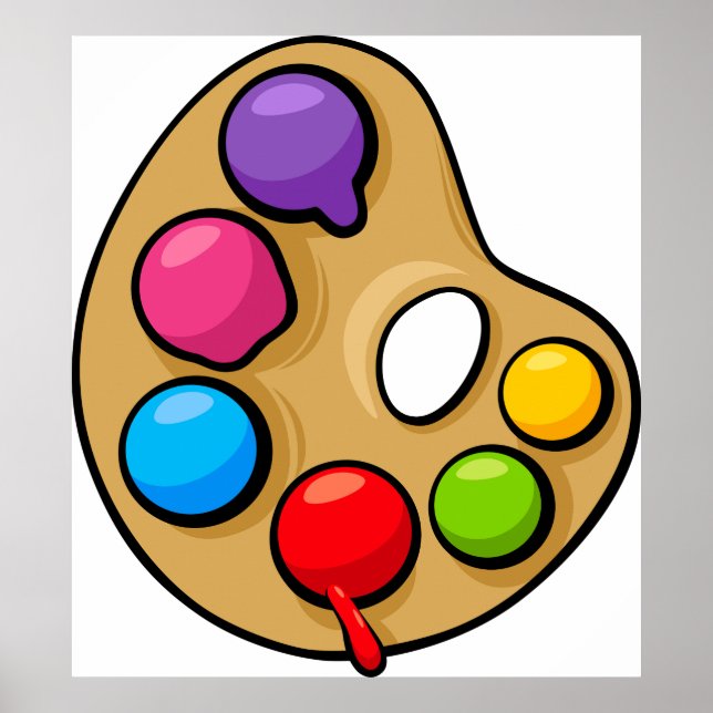 Poster Palette d'art Peintres (Devant)