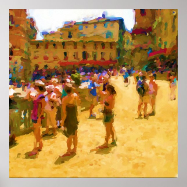 Poster Palio à Sienne (Devant)