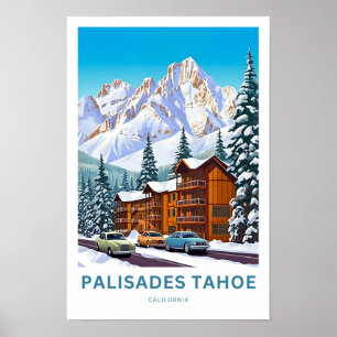 Poster Palisades Tahoe California Travel Print