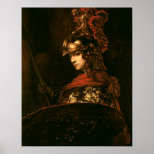Poster Pallas Athena ou, figure blindée, 1664-65