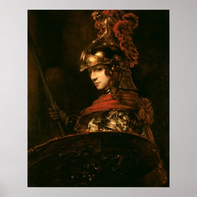 Poster Pallas Athena ou, figure blindée, 1664-65 (Devant)