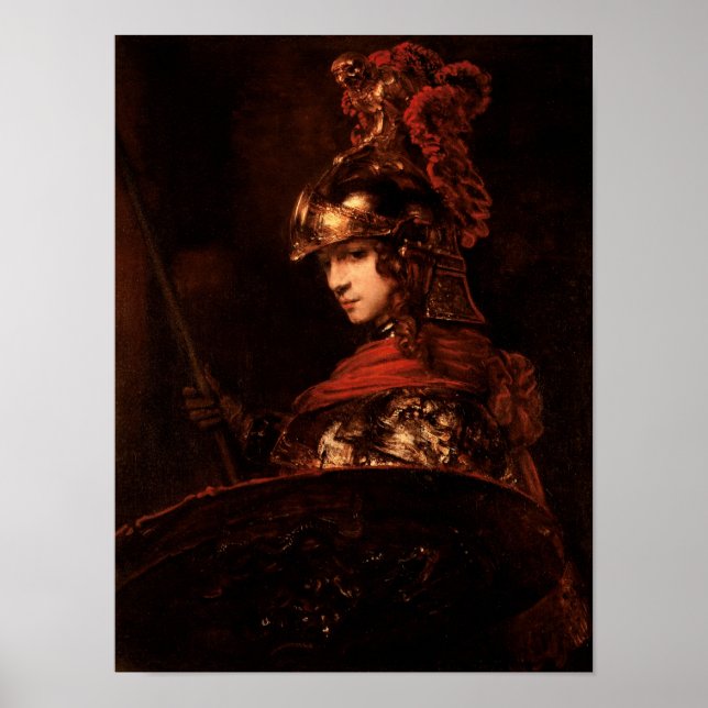Poster Pallas Athena ou, figure blindée, 1664-65 (Devant)