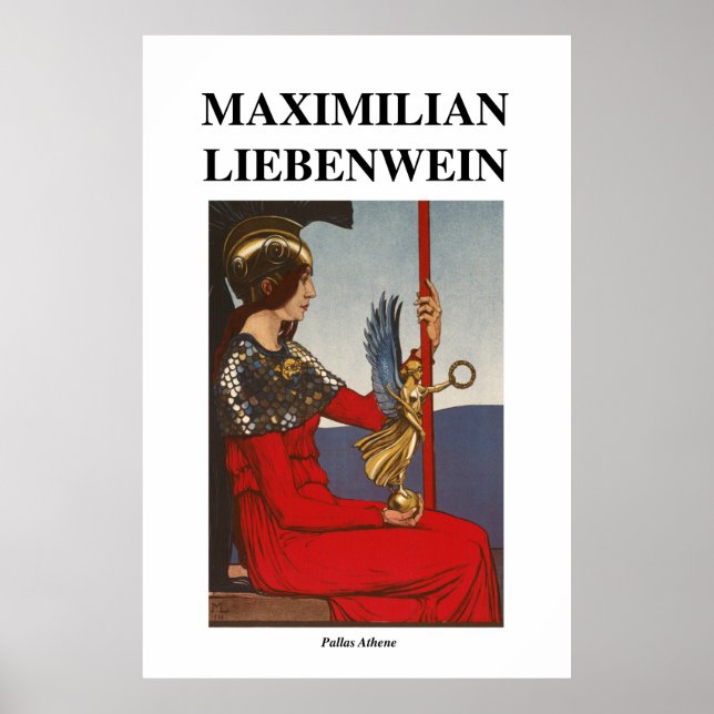 Poster Pallas Athene par Maximilian Liebenwein (Devant)