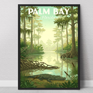 Poster Palm Bay Floride vintage