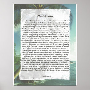 Poster Palm Beach de DESIDERATA