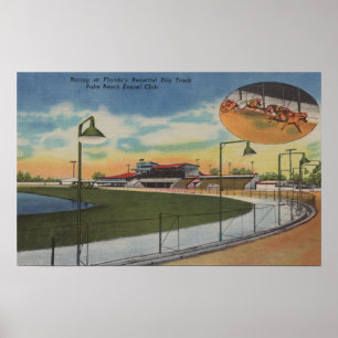 Poster Palm Beach, FL - Kennel Club, Piste de course de c