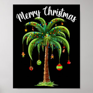 Poster Palm de Noël Arbre Plage Tropicale Hawaii Wom