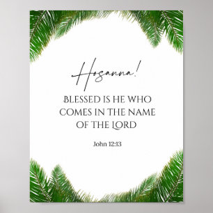 Poster Palm dimanche art chrétien   Hosanna John 12:13
