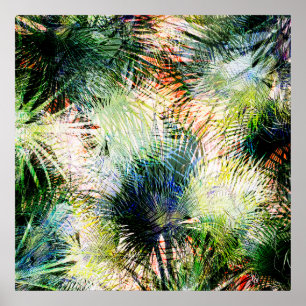 Poster Palm moderne feuille design abstrait tropical