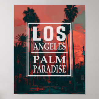 Poster Palm Paradise de Los Angeles