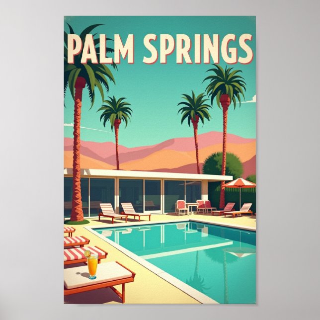 Poster Palm Springs – Retro Paradise (Devant)