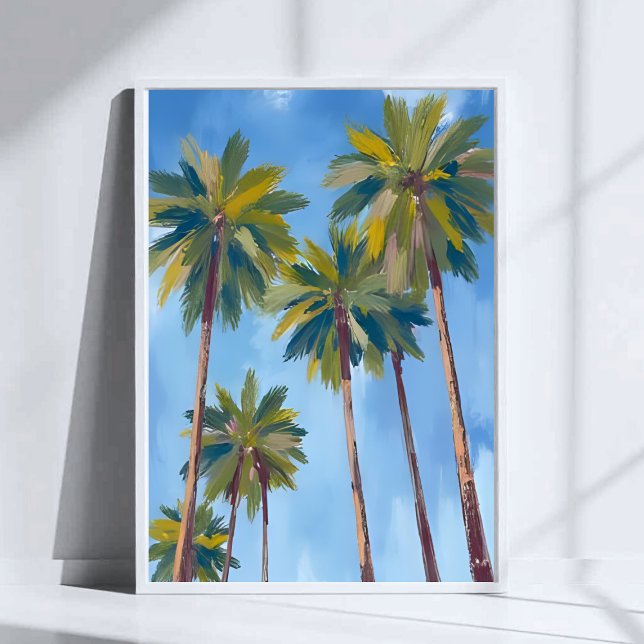Poster Palm Trees Aquarelle Art Tropical (Créateur téléchargé)