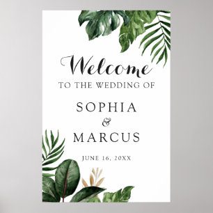 Poster Palm Tropical Banana Leaf Verdure Accueil Moderne